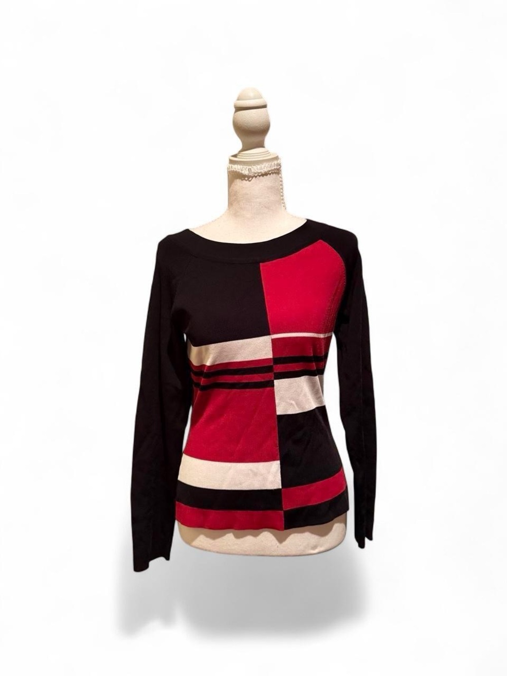 Black and Red Colorblock Longsleeve